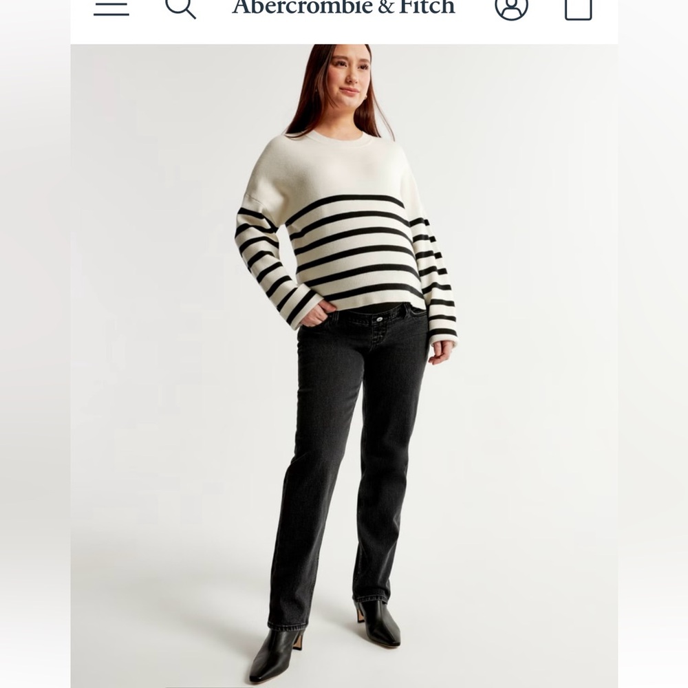 Abercrombie & Fitch Maternity 90s Straight Jean Black 27